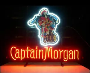Queen Sense 24"x20" Captain Morgans Rum Neon Sign Light Man Cave Bar Pub Beer Gift Neon Lamp A124CMRL