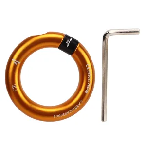 Rappel Gear Downhill Equipment Climbing Rappel with 12mm Opening, Detachable Connector for Rock Climbing Arborist (Light Gold)