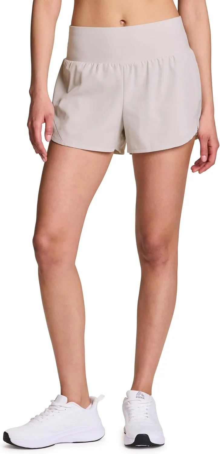 RBX Active Women's Workout Running Shorts with Attached Bike Short