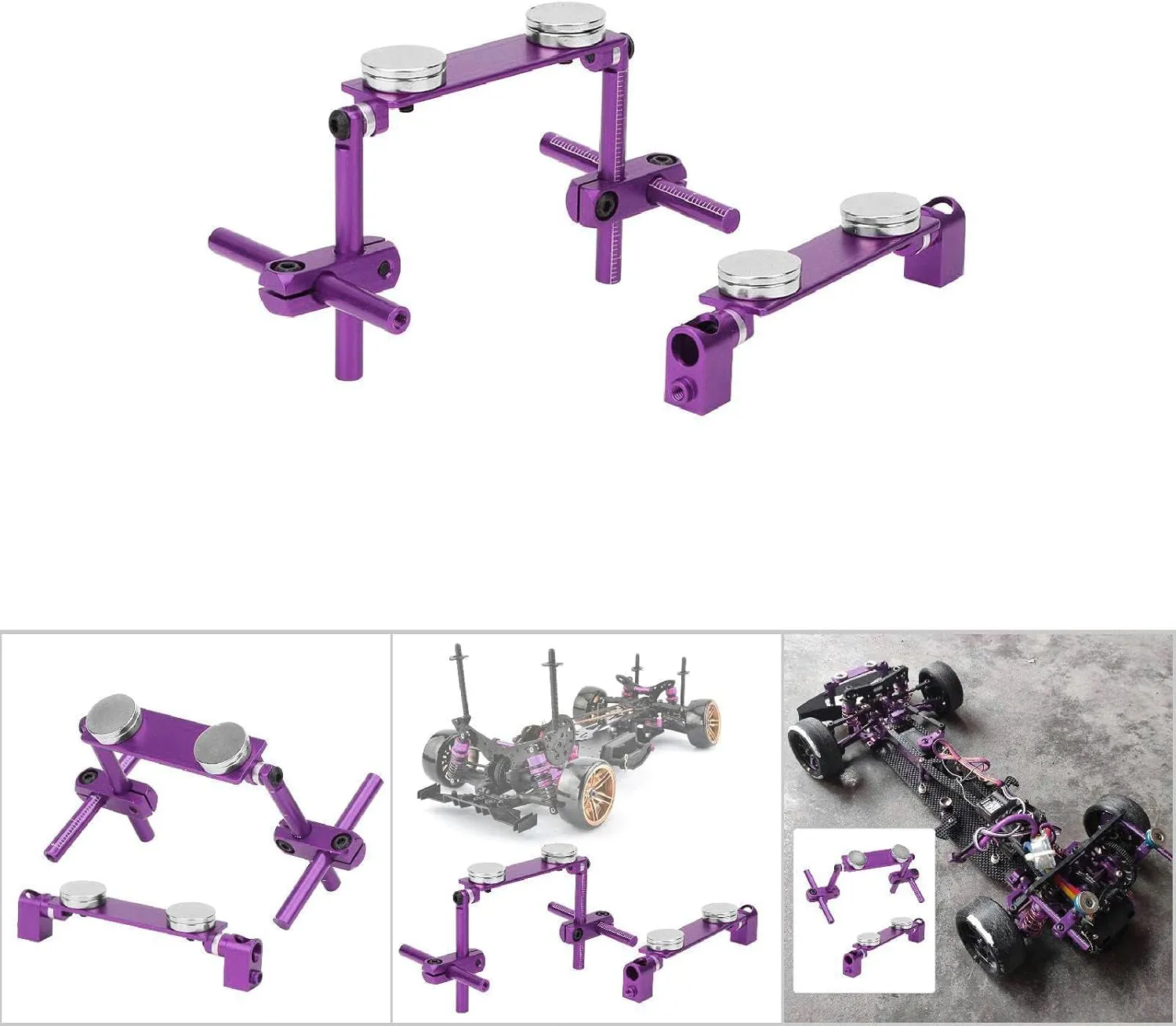 RC Car Magnetic Body Post, Aluminum Alloy Magnetic Body Shell Mount Kit for 1/10 RC Racing Car