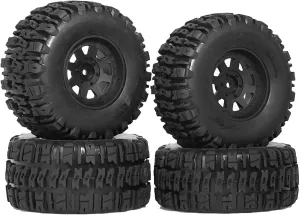 Rc Car Wheel Rim Tire Compatible with FS for DHK for Remo for HQ727 1/10 RC Car Upgrade Parts Accessories 55 * 115 48 * 112 Tire Tyre 12mm Wheel Hex 4pcs