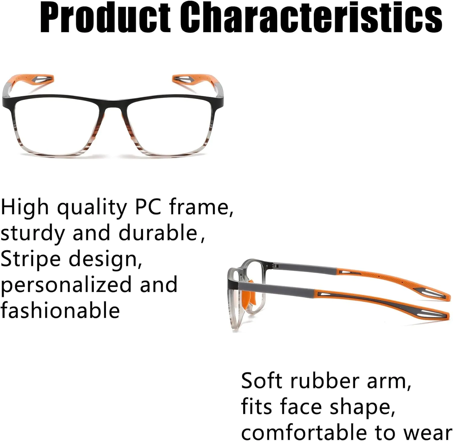 Reading Glasses Men 2 Pairs Sports Style Comfortable and Flexible Blue Light Blocking Readers for Men
