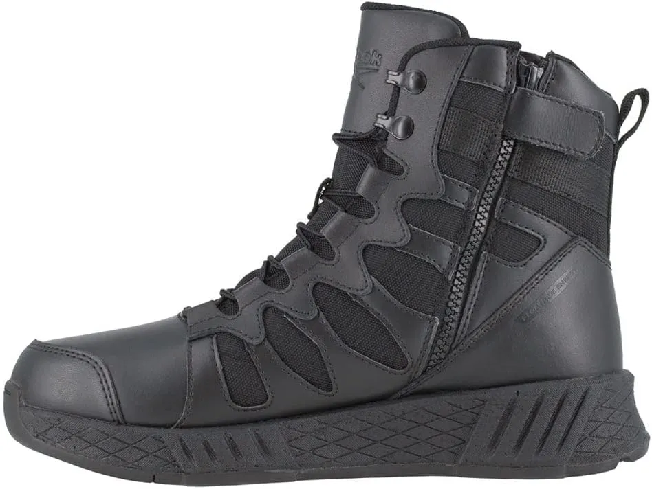 Reebok Men's Rb4355 Floatride Energy 6" Tactical Boot with Side Zipper Black Military