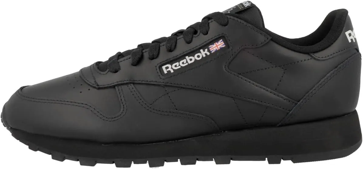Reebok Unisex-Adult Classic Leather Sneaker, Core Black Core Black Pure Grey 5, 7.5 us