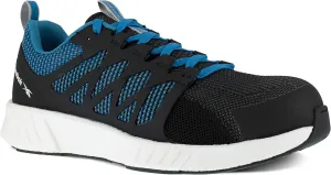 Reebok Work Men's RB4314 Fusion Flexweave Safety Composite Toe Athletic Work Shoe Black and Blue, 16