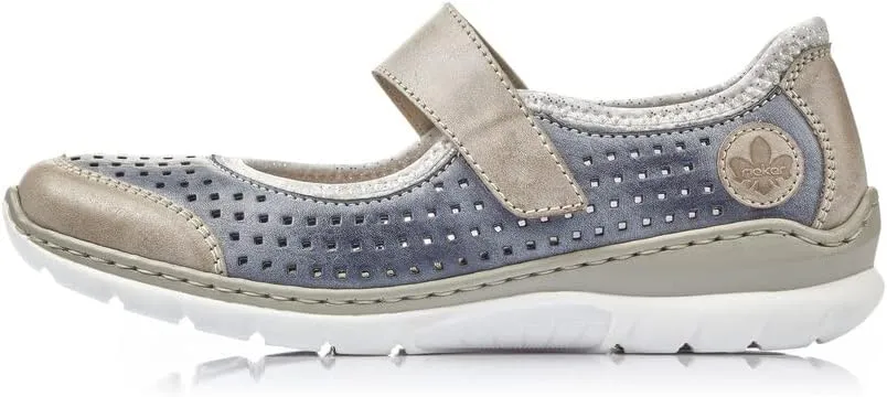 Rieker L32B5 Nikita Slip-On Women's Shoes - Lightweight Mary Janes with Adjustable Strap and Premium Cushioning Footbed - Comfort and Support for All-Day Wear