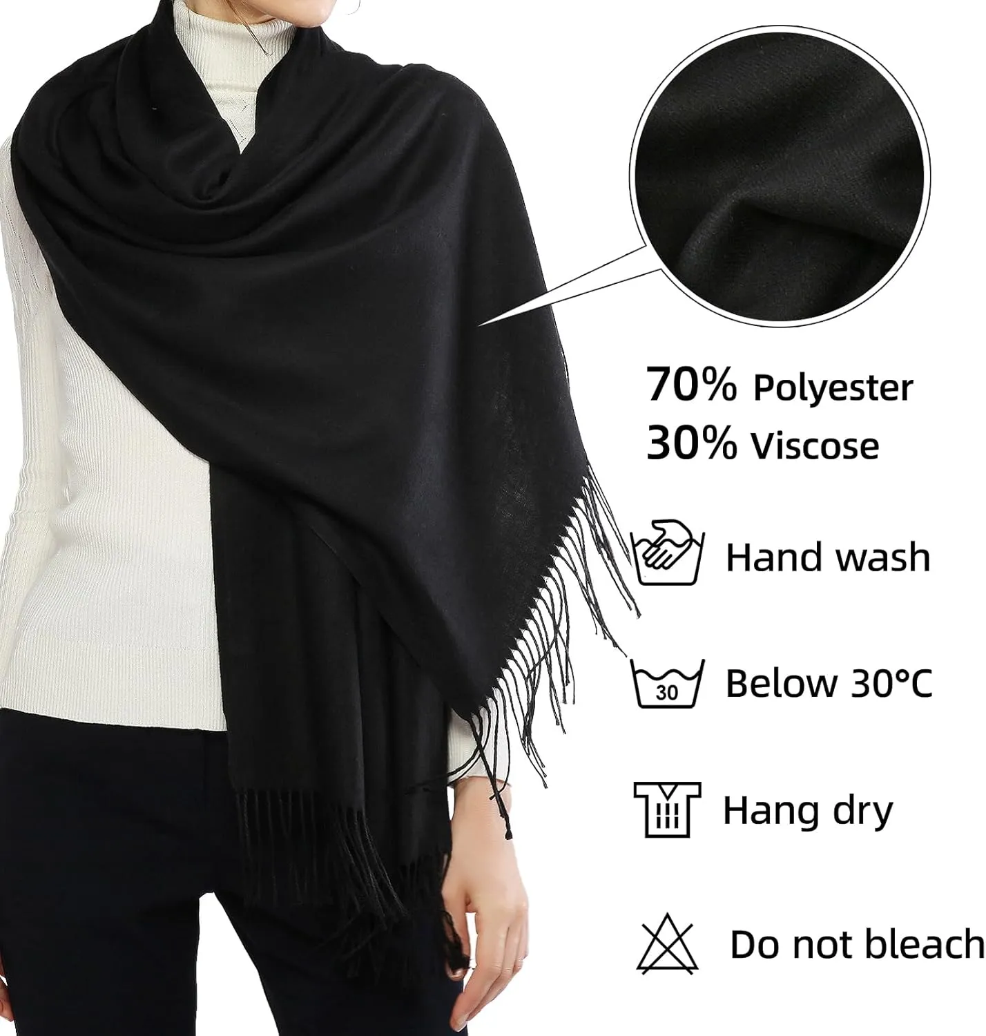 RIIQIICHY Women's Scarf Pashmina Shawls and Wraps for Evening Dress Bridesmaid Wedding Bridal Winter Warm Long Large Scarves