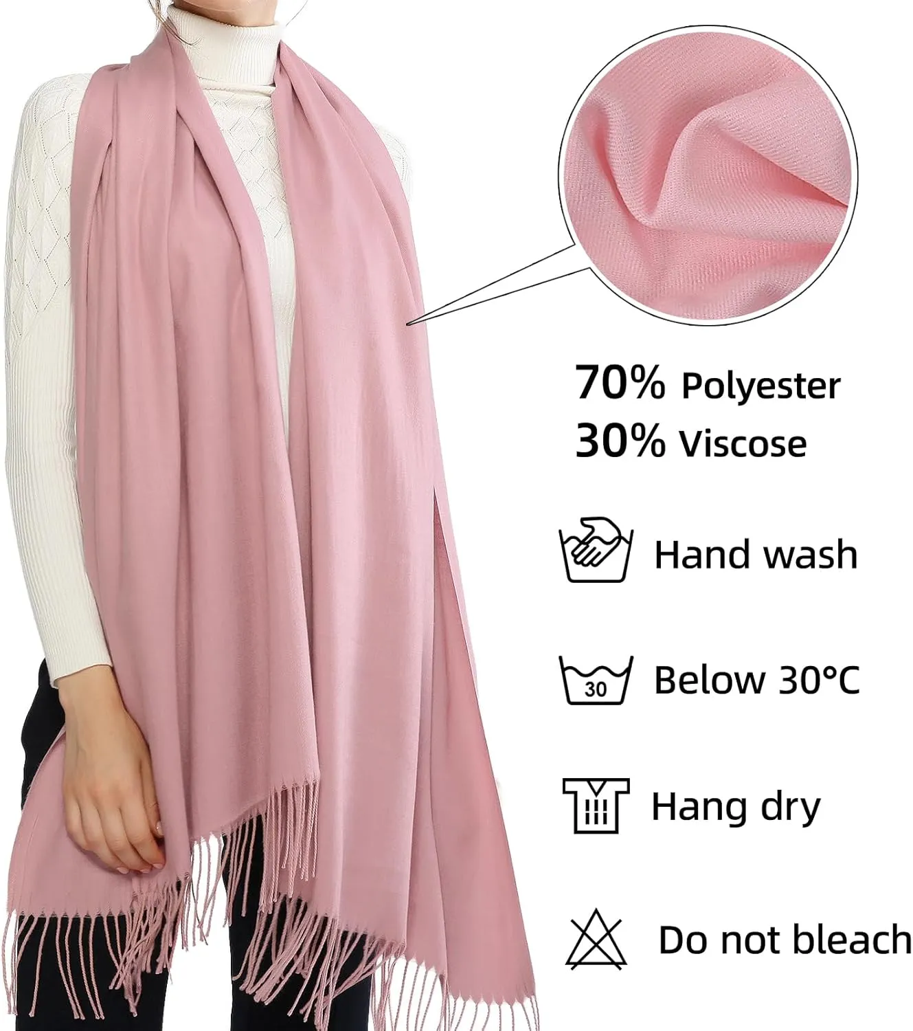 RIIQIICHY Women's Scarf Pashmina Shawls and Wraps for Evening Dress Bridesmaid Wedding Bridal Winter Warm Long Large Scarves