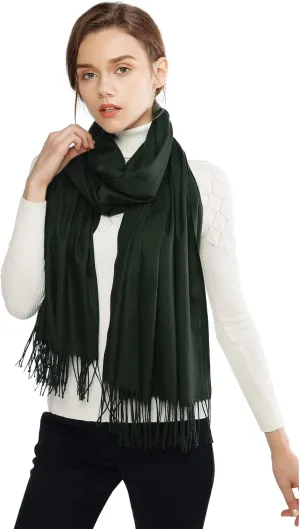 RIIQIICHY Women's Scarf Pashmina Shawls and Wraps for Evening Dress Bridesmaid Wedding Bridal Winter Warm Long Large Scarves