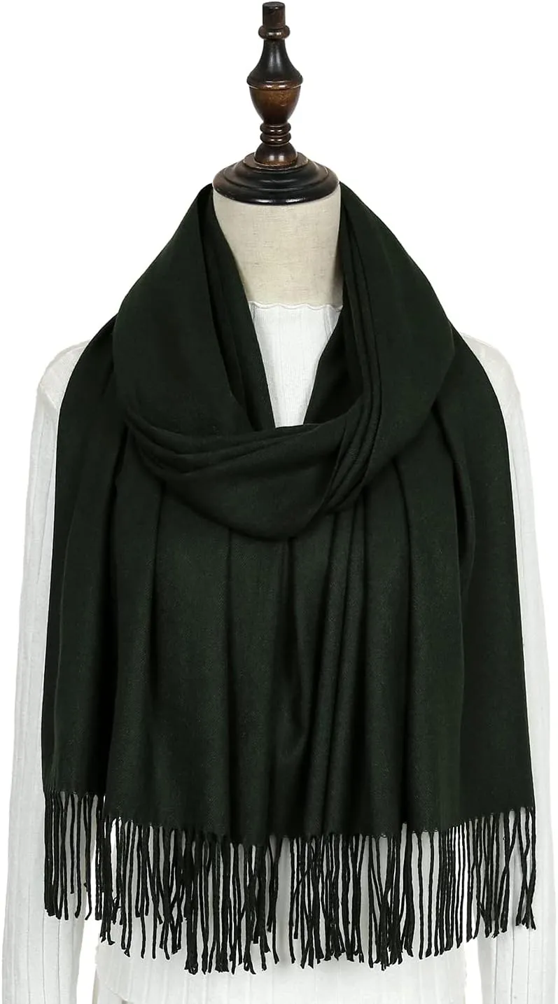 RIIQIICHY Women's Scarf Pashmina Shawls and Wraps for Evening Dress Bridesmaid Wedding Bridal Winter Warm Long Large Scarves