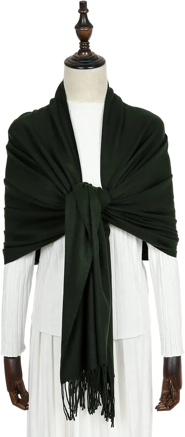 RIIQIICHY Women's Scarf Pashmina Shawls and Wraps for Evening Dress Bridesmaid Wedding Bridal Winter Warm Long Large Scarves