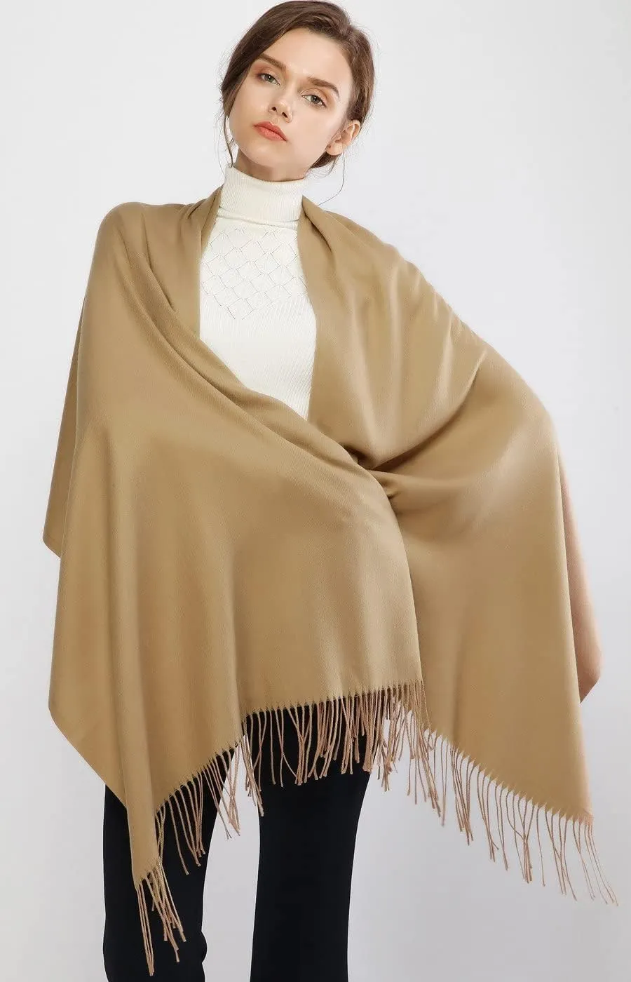 RIIQIICHY Women's Scarf Pashmina Shawls and Wraps for Evening Dress Bridesmaid Wedding Bridal Winter Warm Long Large Scarves