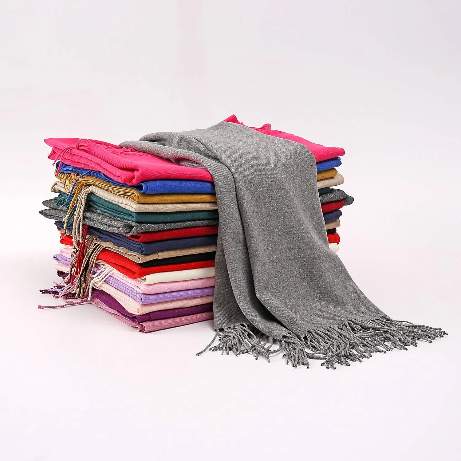 RIIQIICHY Women's Scarf Pashmina Shawls and Wraps for Evening Dress Bridesmaid Wedding Bridal Winter Warm Long Large Scarves