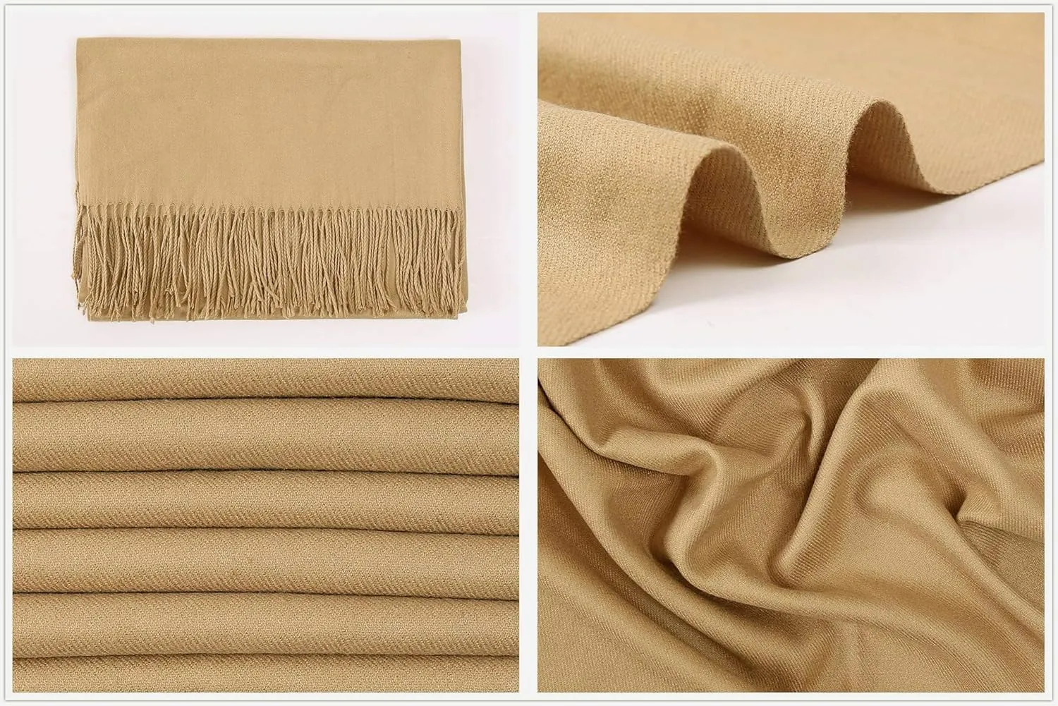 RIIQIICHY Women's Scarf Pashmina Shawls and Wraps for Evening Dress Bridesmaid Wedding Bridal Winter Warm Long Large Scarves