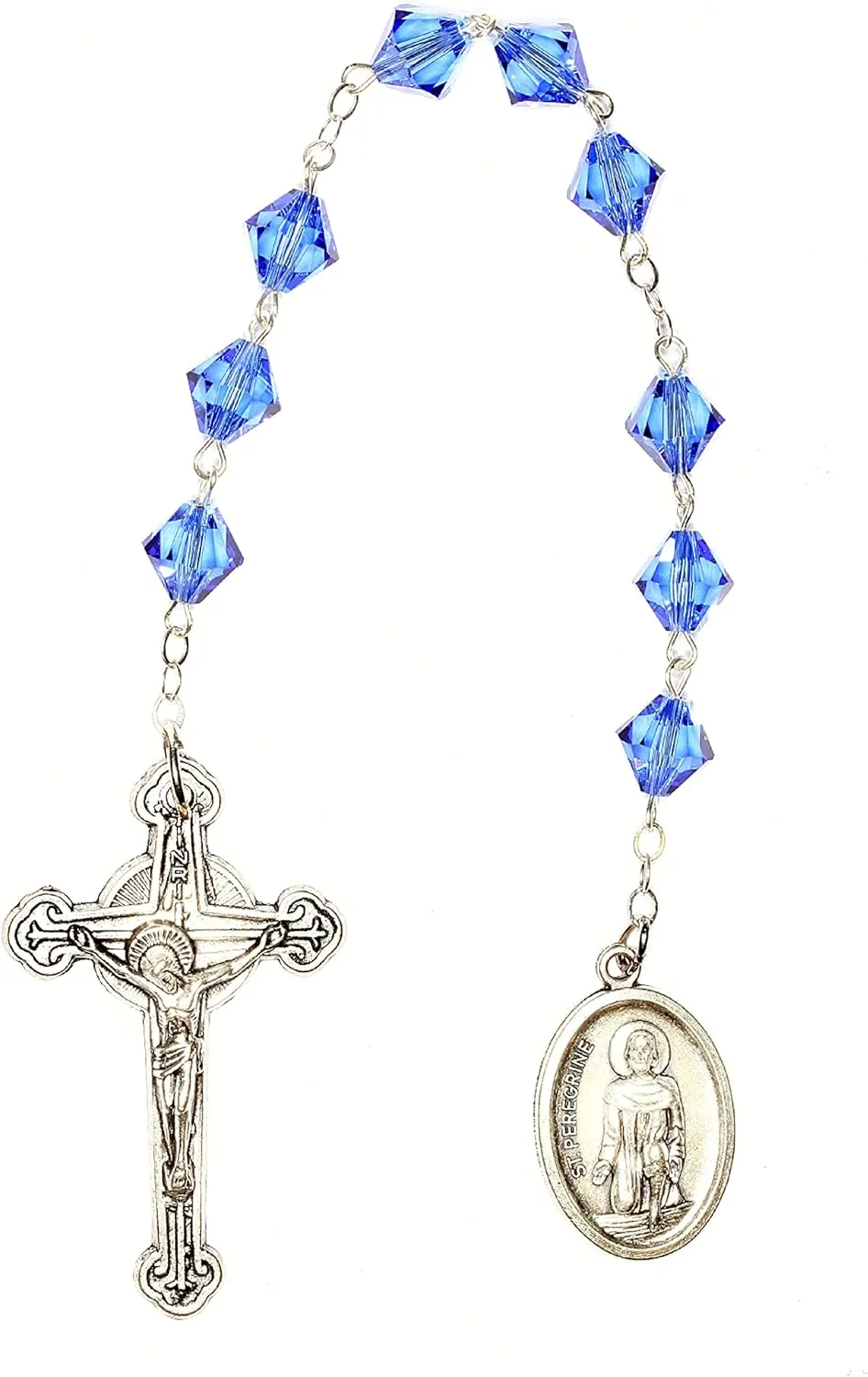 Rosaries St. Peregrine Chaplet Made with Gemstone, Central European Crystal or Wood (Patron Saint of Cancer Patients)