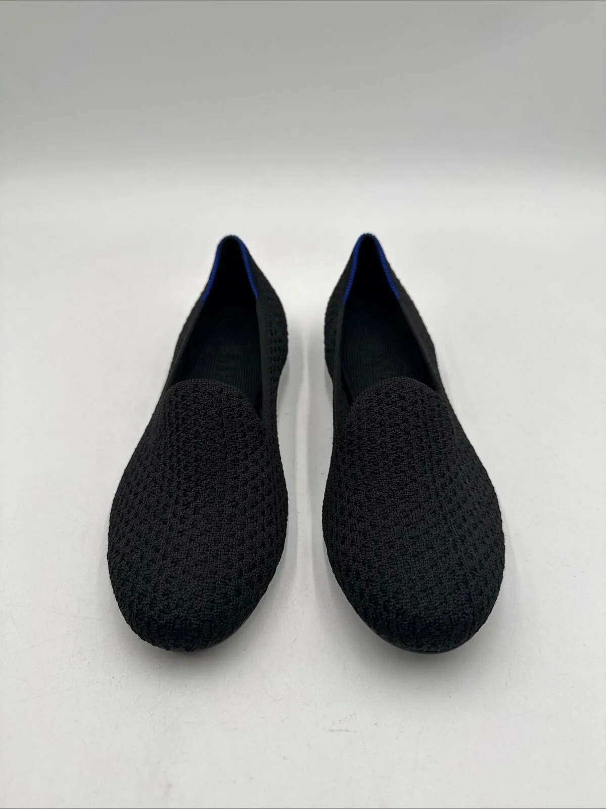 Rothy's The Loafer Black Solid Knit Fabric Slip On Casual Flats Women’s Size 7 - Very Good