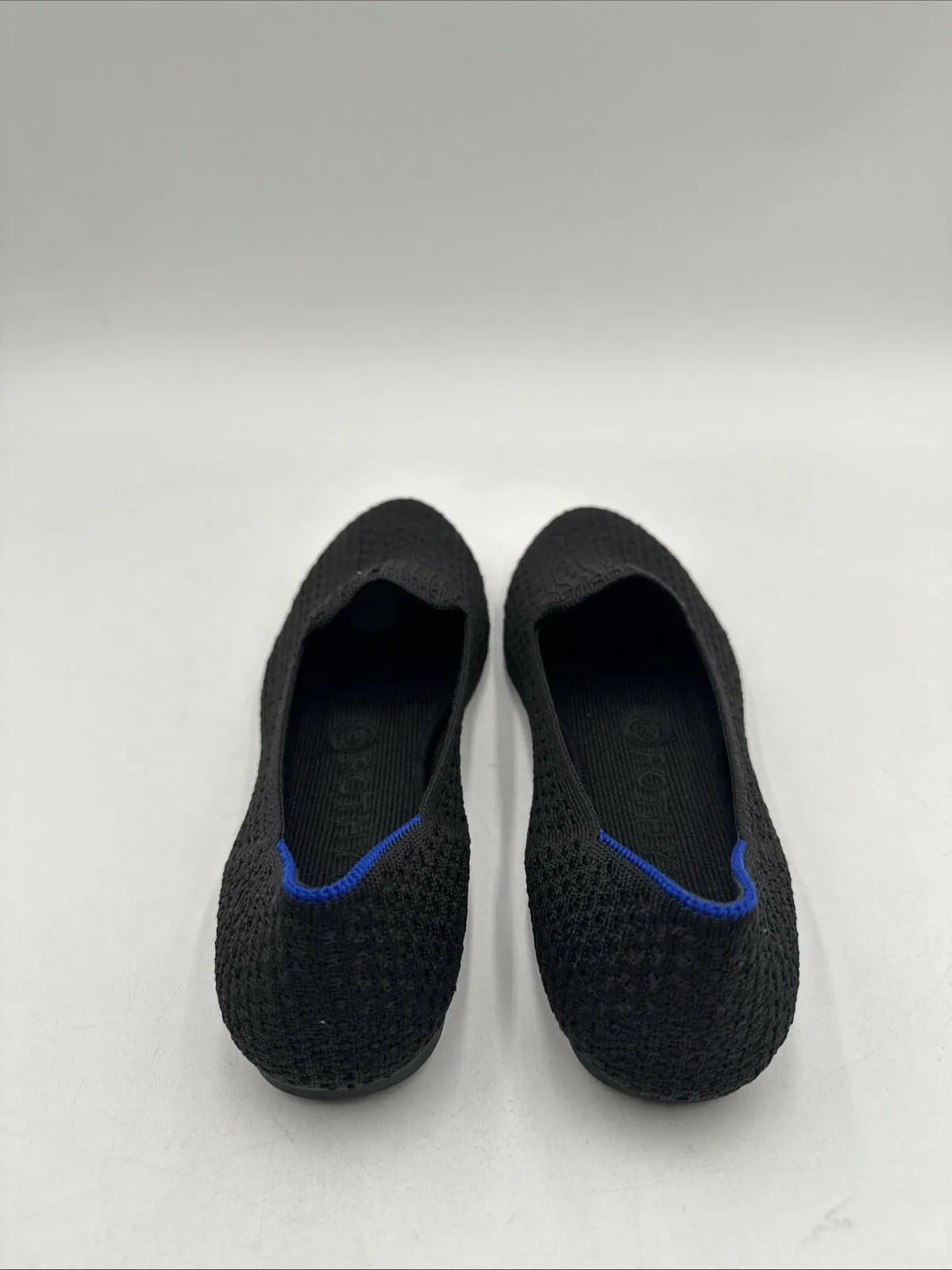 Rothy's The Loafer Black Solid Knit Fabric Slip On Casual Flats Women’s Size 7 - Very Good