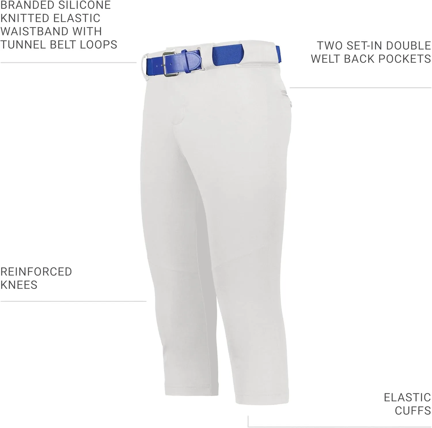 Russell Athletic Women's on Deck Softball Knicker-Stylish Beltloop Pants with Pockets for Ultimate Comfort