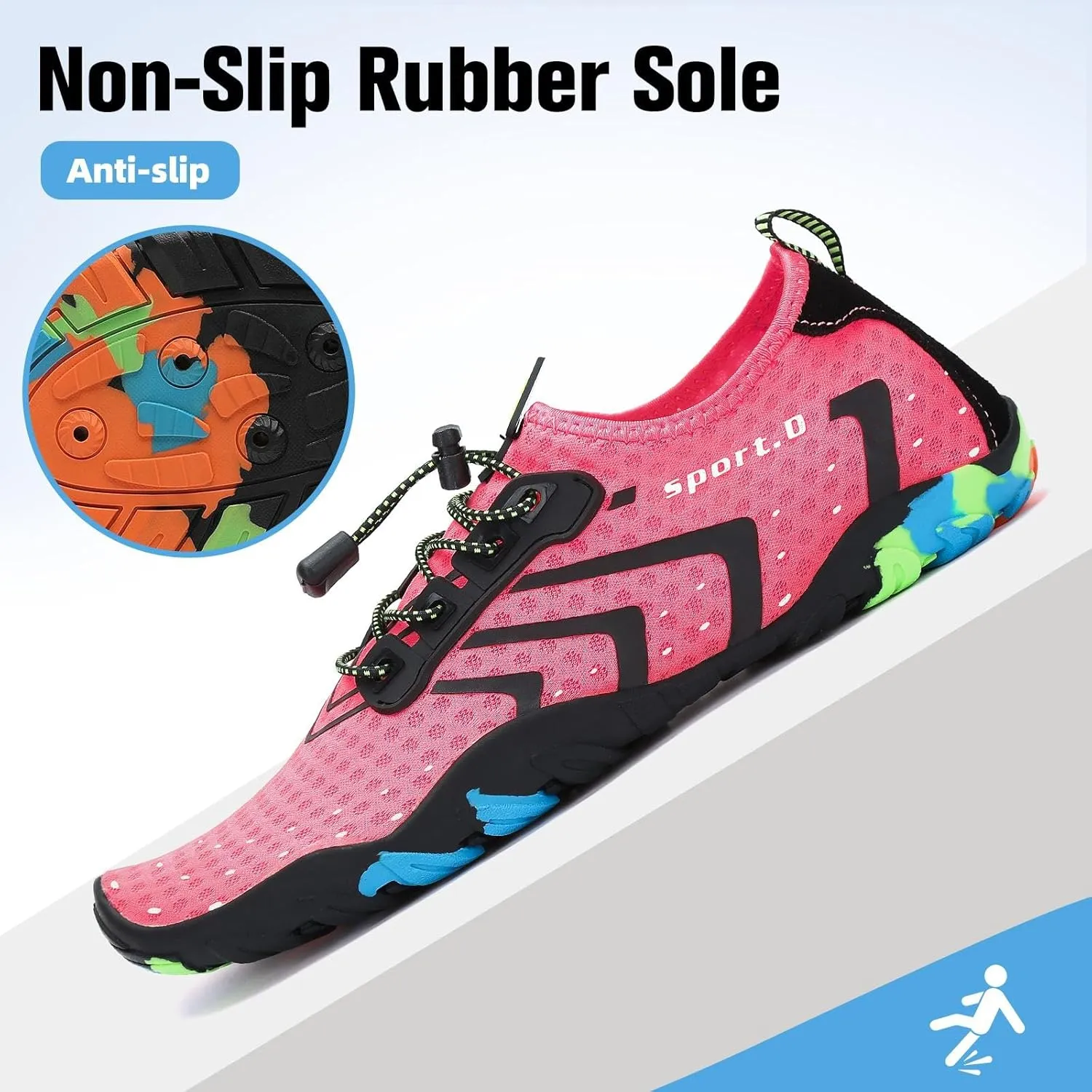 SAGUARO Quick-Dry Water Shoes for Women – Swim Shoes, Beach Shoes, Aqua Shoes with Lightweight, Breathable, Slip-Resistant Design for Pool & Outdoor Use