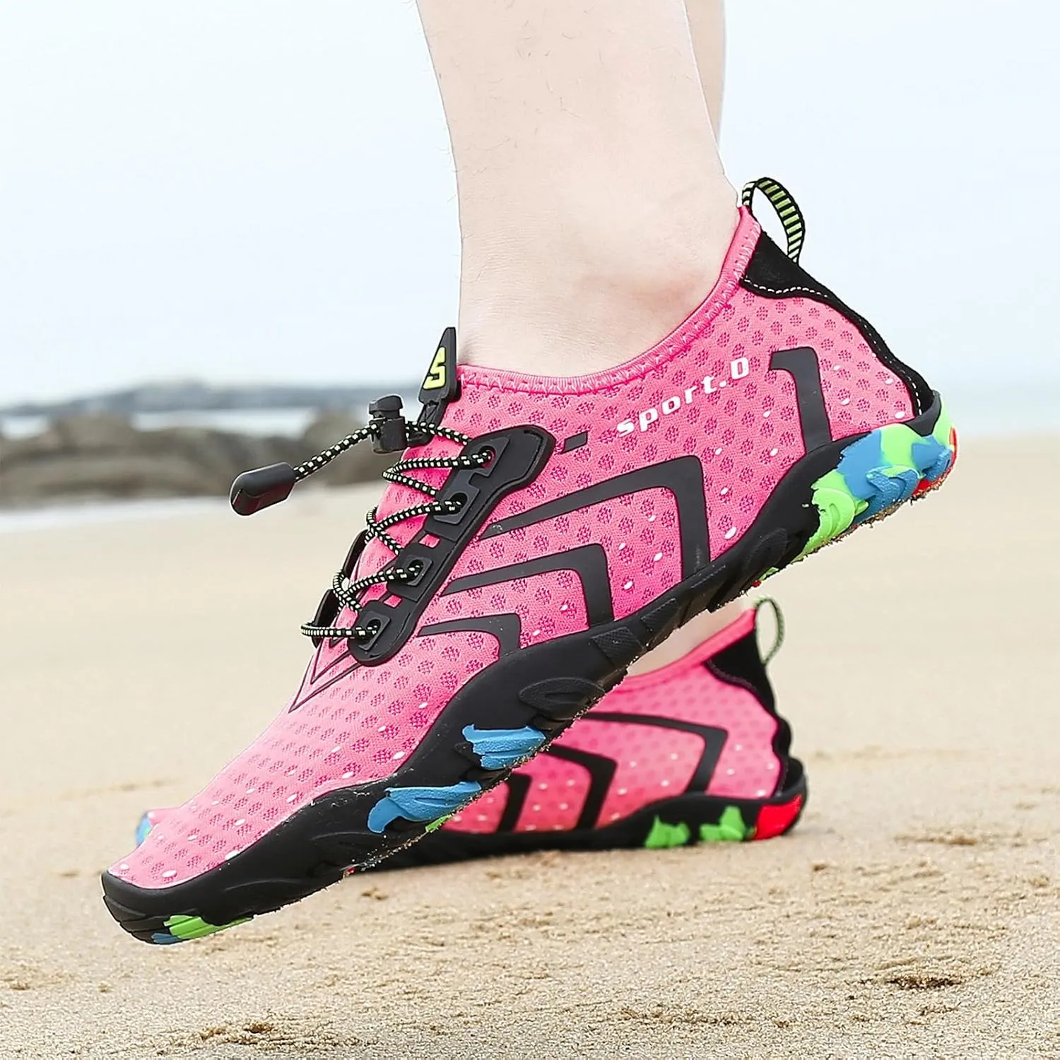 SAGUARO Quick-Dry Water Shoes for Women – Swim Shoes, Beach Shoes, Aqua Shoes with Lightweight, Breathable, Slip-Resistant Design for Pool & Outdoor Use
