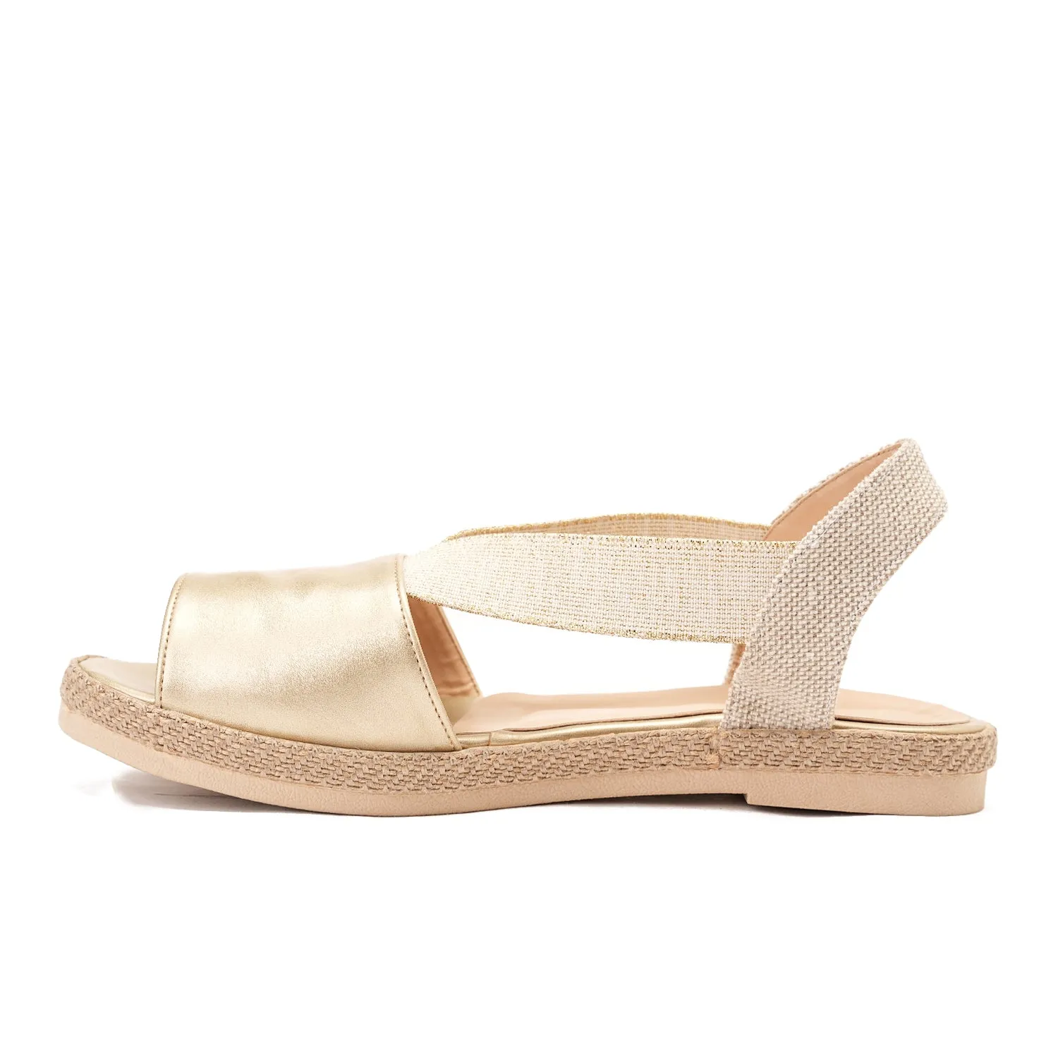 sandal with elegant design - gold