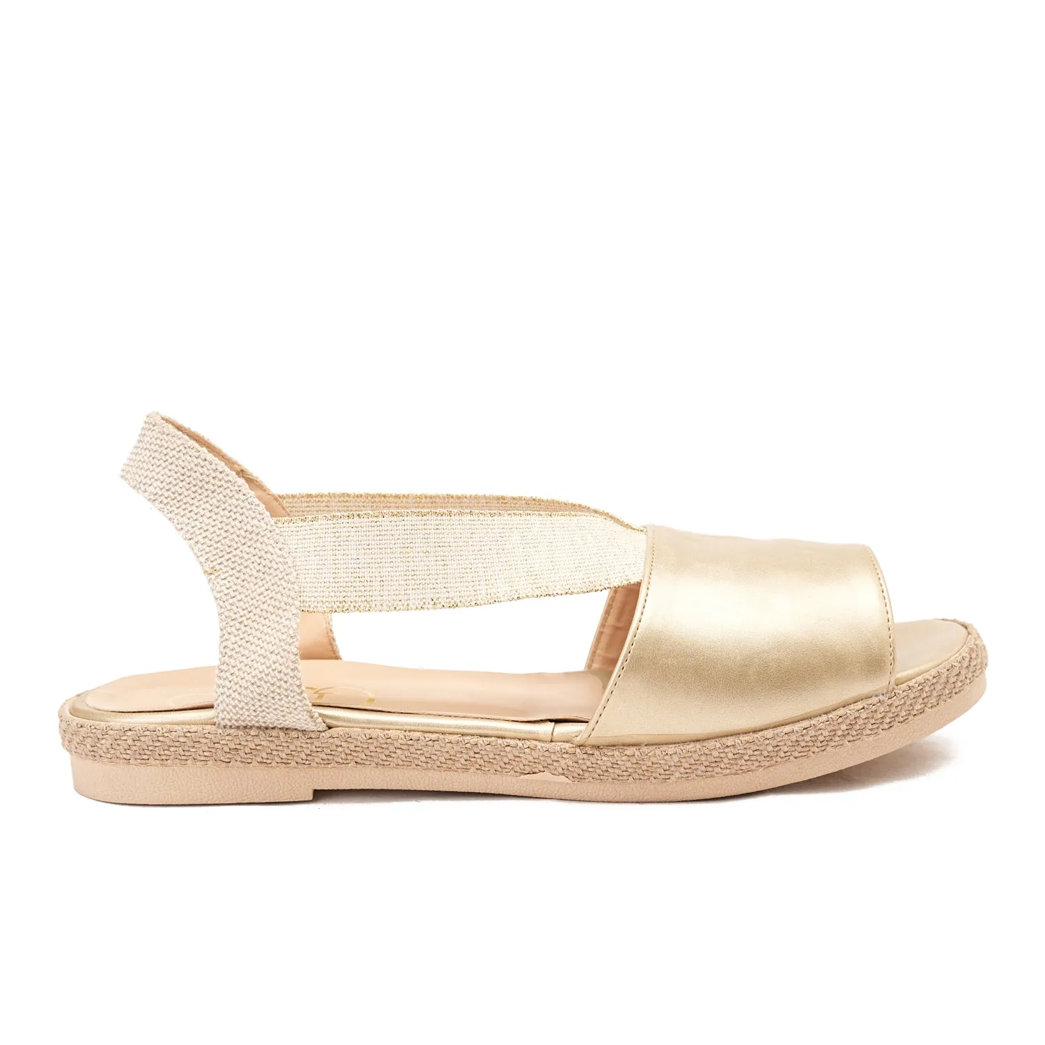 sandal with elegant design - gold