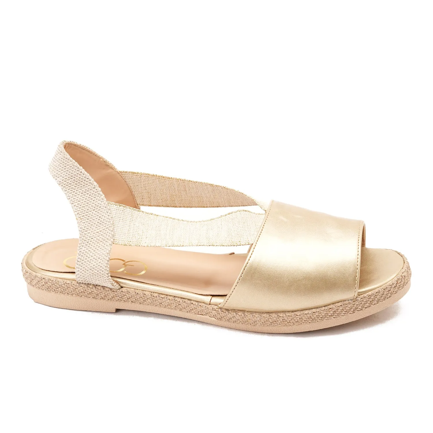 sandal with elegant design - gold