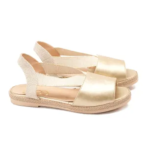 sandal with elegant design - gold