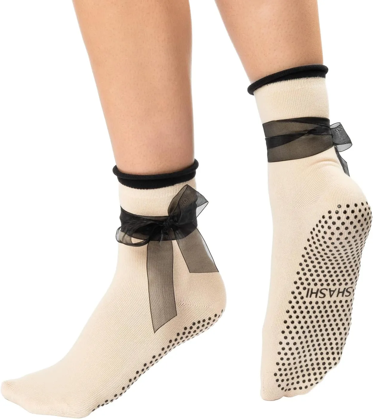 SHASHI Crew Grip Socks – Stylish, Non-Slip Footwear for Pilates, Barre, and Yoga