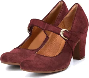 SHODENSE Women Vintage Chunky High Heel Mary Jane Shoes Round Closed Toe Ankle Strap Dress Sandals 3" Block Heels Mary Jane Lolita Pumps Two-Toned Patchwork Buckle Office Lady Wedding Retro 4-11 M US