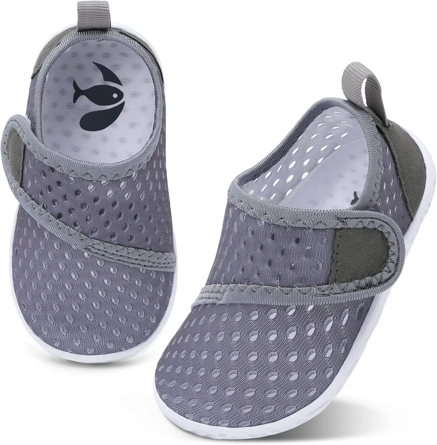 shopUAL Toddler Water Shoes Kids Girls Boys Beach Aqua Socks Skin Barefoot Walking Water Shoes Quick Dry Non-Slip Breathable Swim Pool Surf