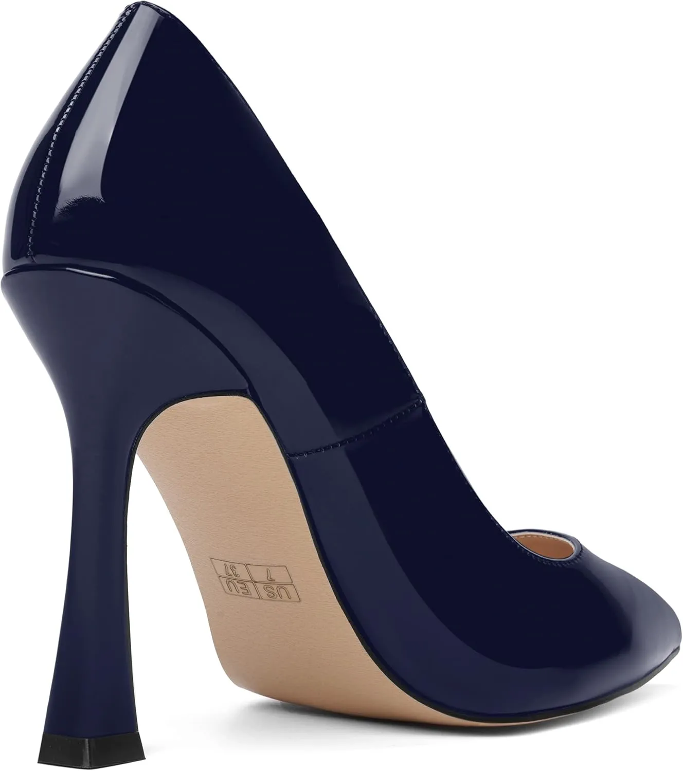 SHOWFOREST Womens Pointed Toe Slip On Sexy Evening Patent Stiletto High Heel Pumps Shoes 4 Inch