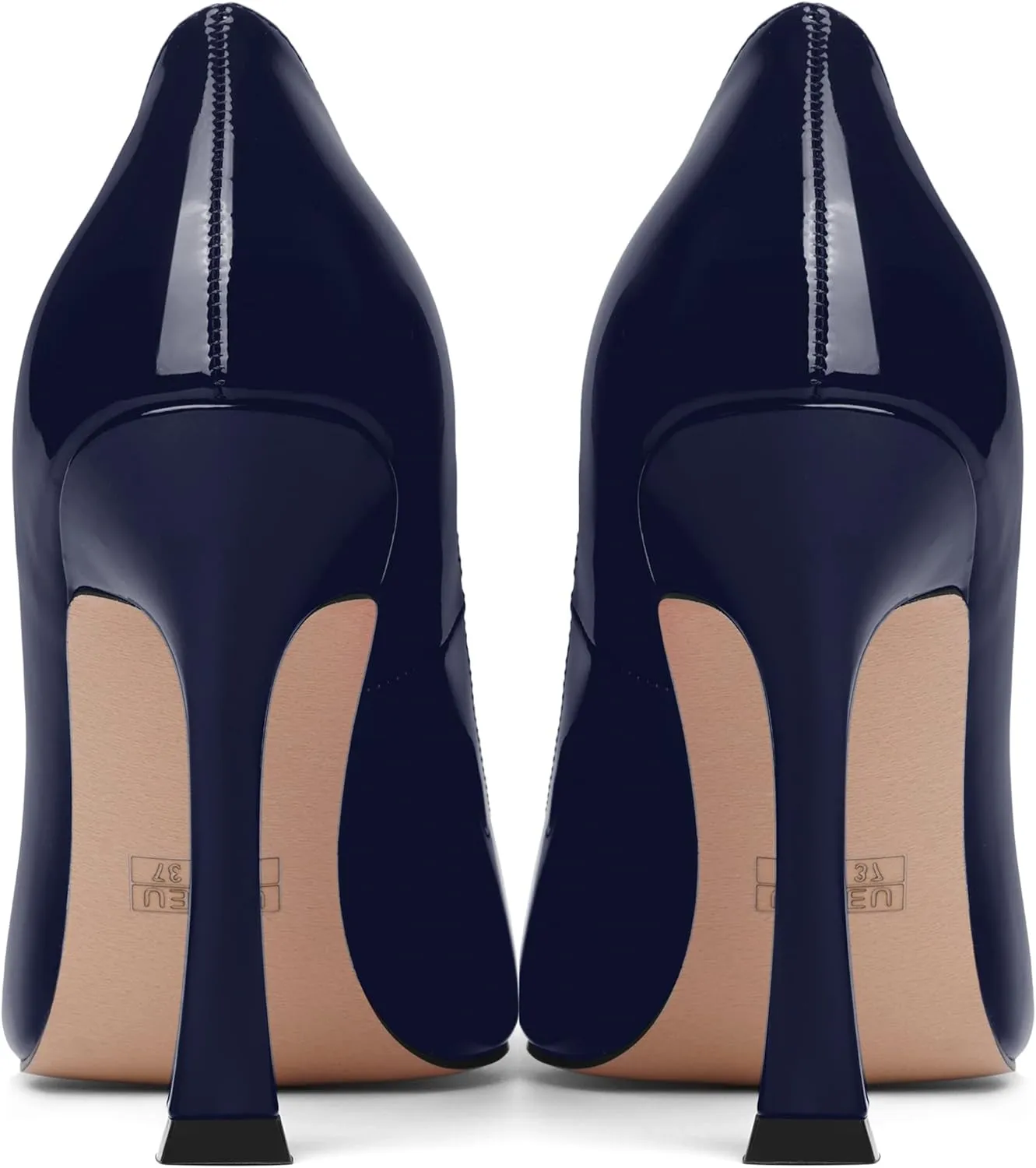 SHOWFOREST Womens Pointed Toe Slip On Sexy Evening Patent Stiletto High Heel Pumps Shoes 4 Inch
