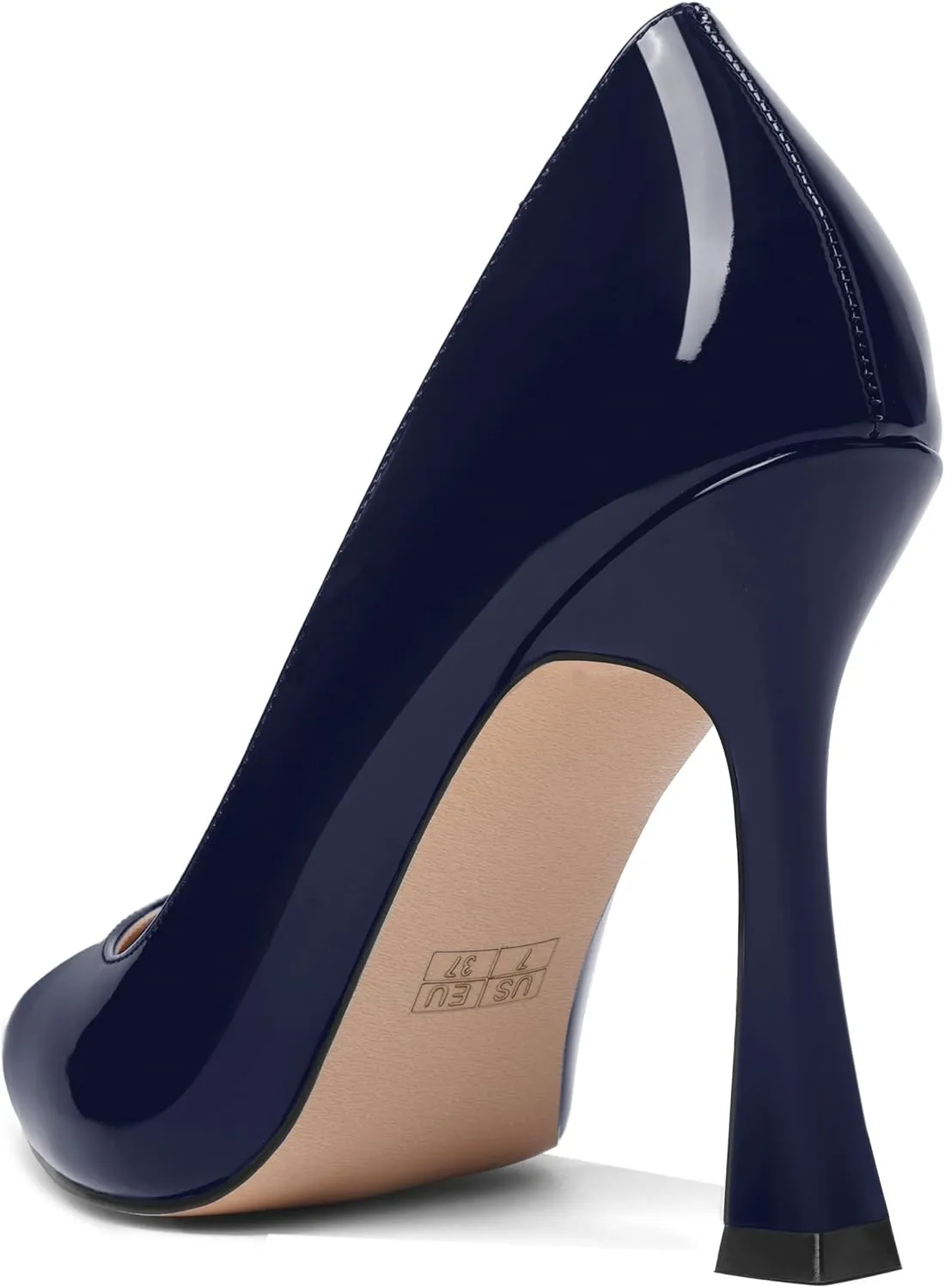SHOWFOREST Womens Pointed Toe Slip On Sexy Evening Patent Stiletto High Heel Pumps Shoes 4 Inch