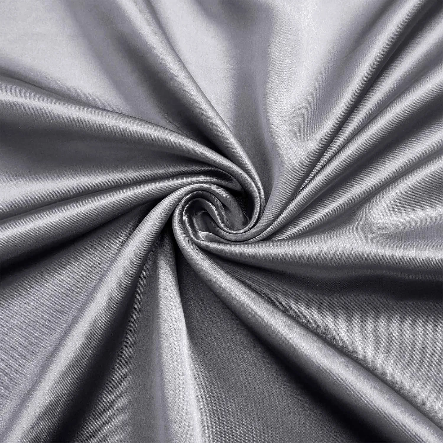 Silk Like Satin Bed Sheets, 6-Piece Grey California King Size Satin Sheets for Hair and Skin, Luxury Silky Bedding Set with Deep Pocket for Mattress (California King, Grey)