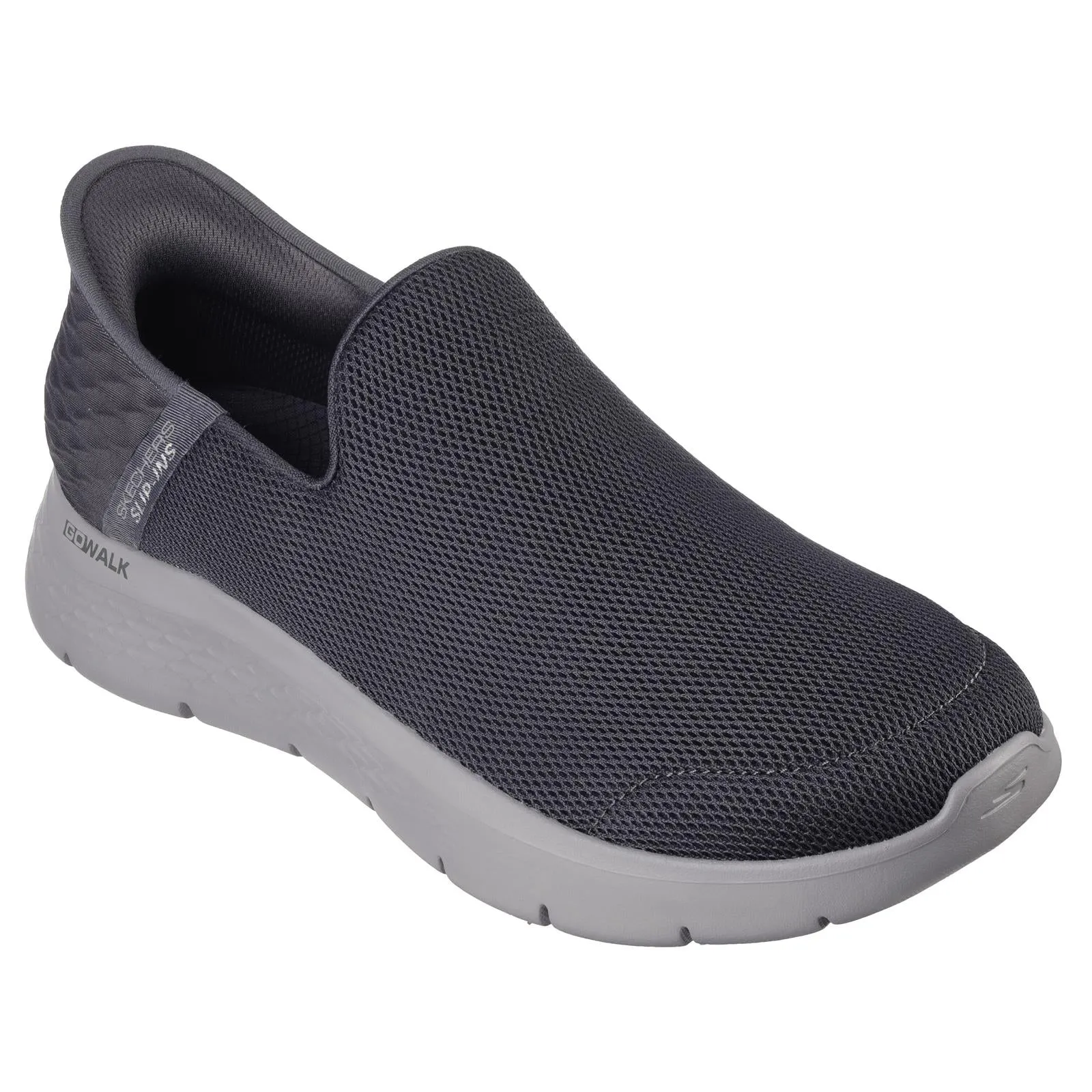 Skechers Go Walk Flex No Hands Dark Grey Slip On Lightweight Shoes