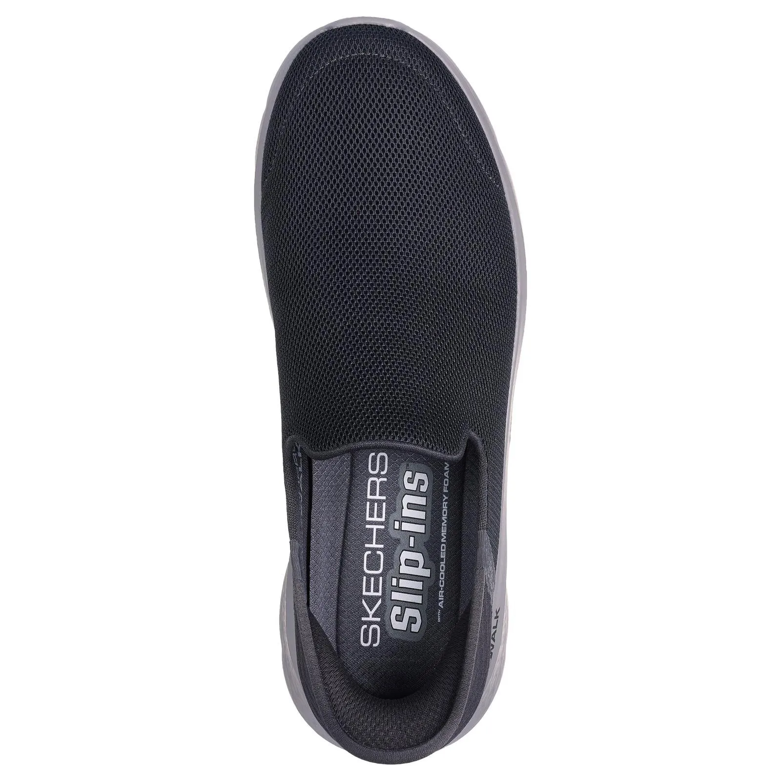 Skechers Go Walk Flex No Hands Dark Grey Slip On Lightweight Shoes