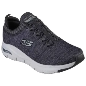 Skechers Mens Arch Fit Waveport Black/Grey Slip On Shoes 232301/BKGY