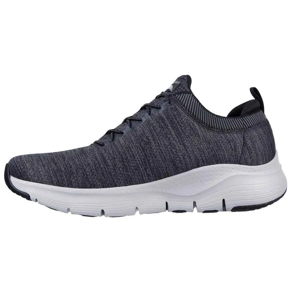 Skechers Mens Arch Fit Waveport Black/Grey Slip On Shoes 232301/BKGY