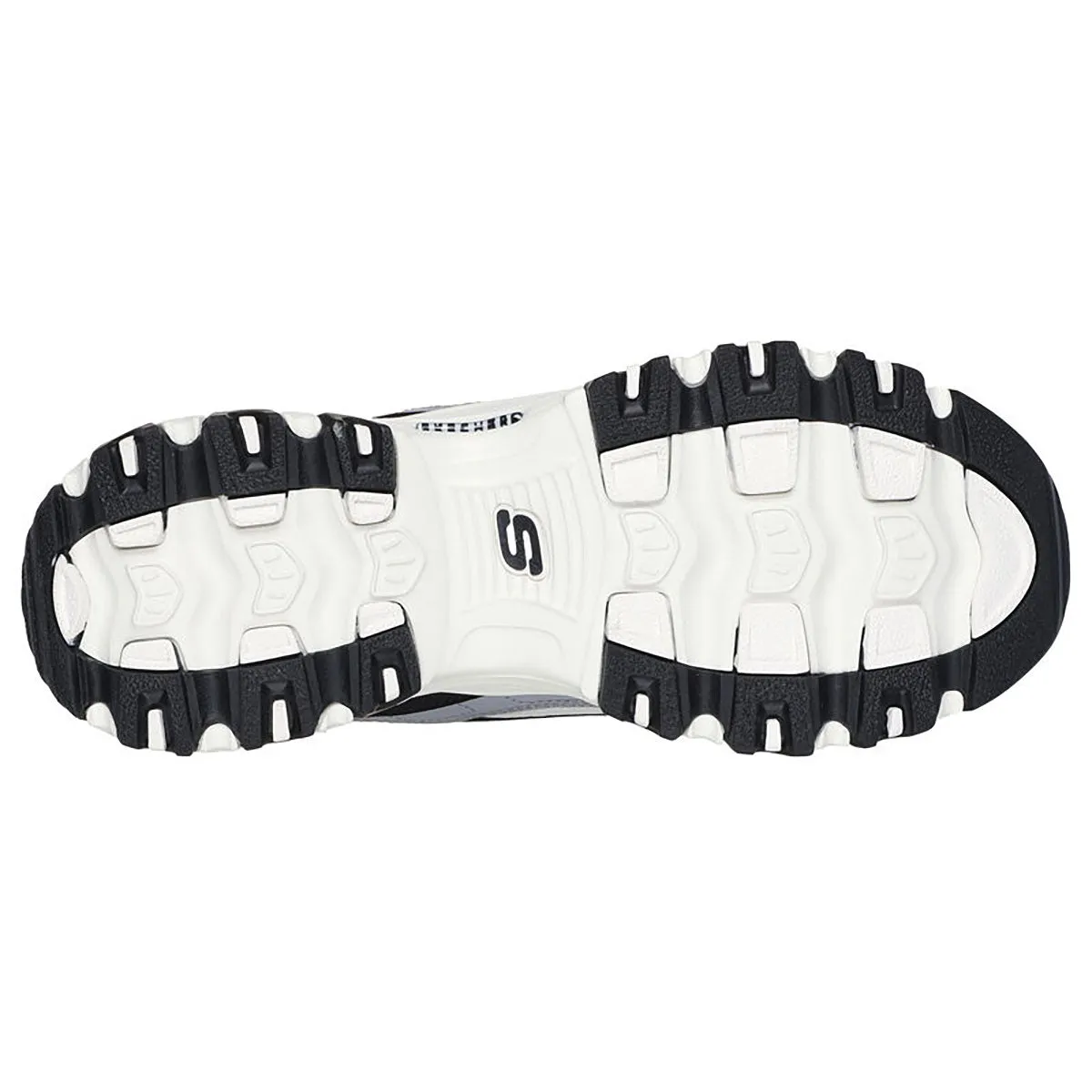 Skechers Women's D'Lites Smooth Nostalgia Slip-Ins Black/Natural Low Top Sneaker Shoes (BKNT)