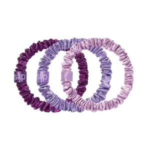 slip Amazon Exclusive Skinny Scrunchies: Anti-Crease, Anti-Breakage Slipsilk™ Design Protects Delicate Hair | Includes 3 Pure Silk Scrunchies, Violet