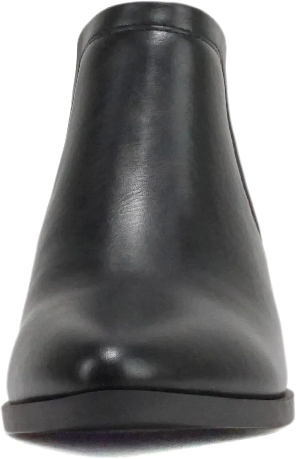 Soda “GWEN” ~ Women Pointed Toe Slip-On Elastic Gore Low Stack Heel Ankle Bootie