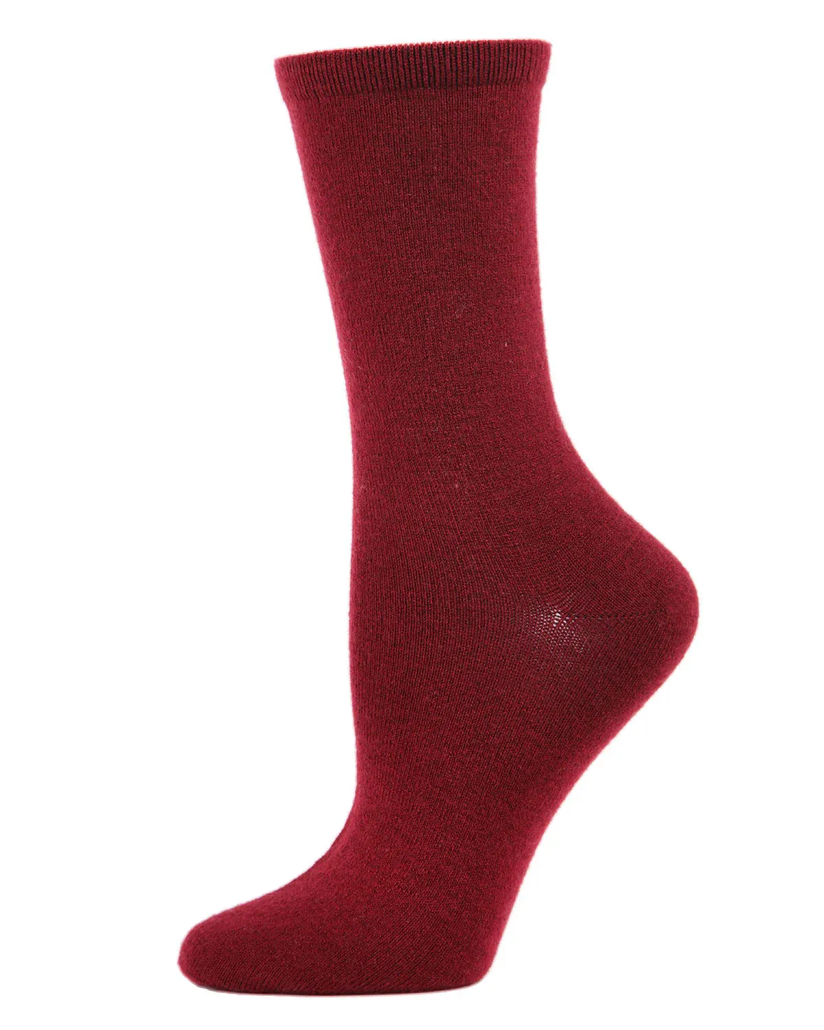 Solid Soft Flat Knit Cashmere Crew