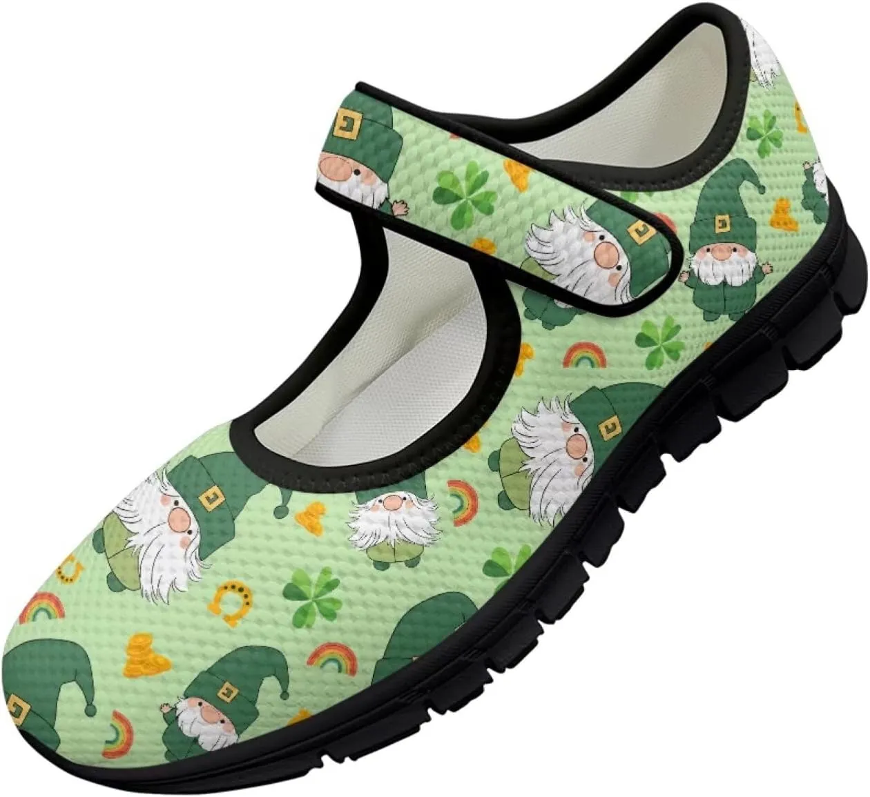 St Patricks Day Mary Jane Shoes for Womens Casual Breathable Casual Flats Non Slip Fashion Walking Sneakers