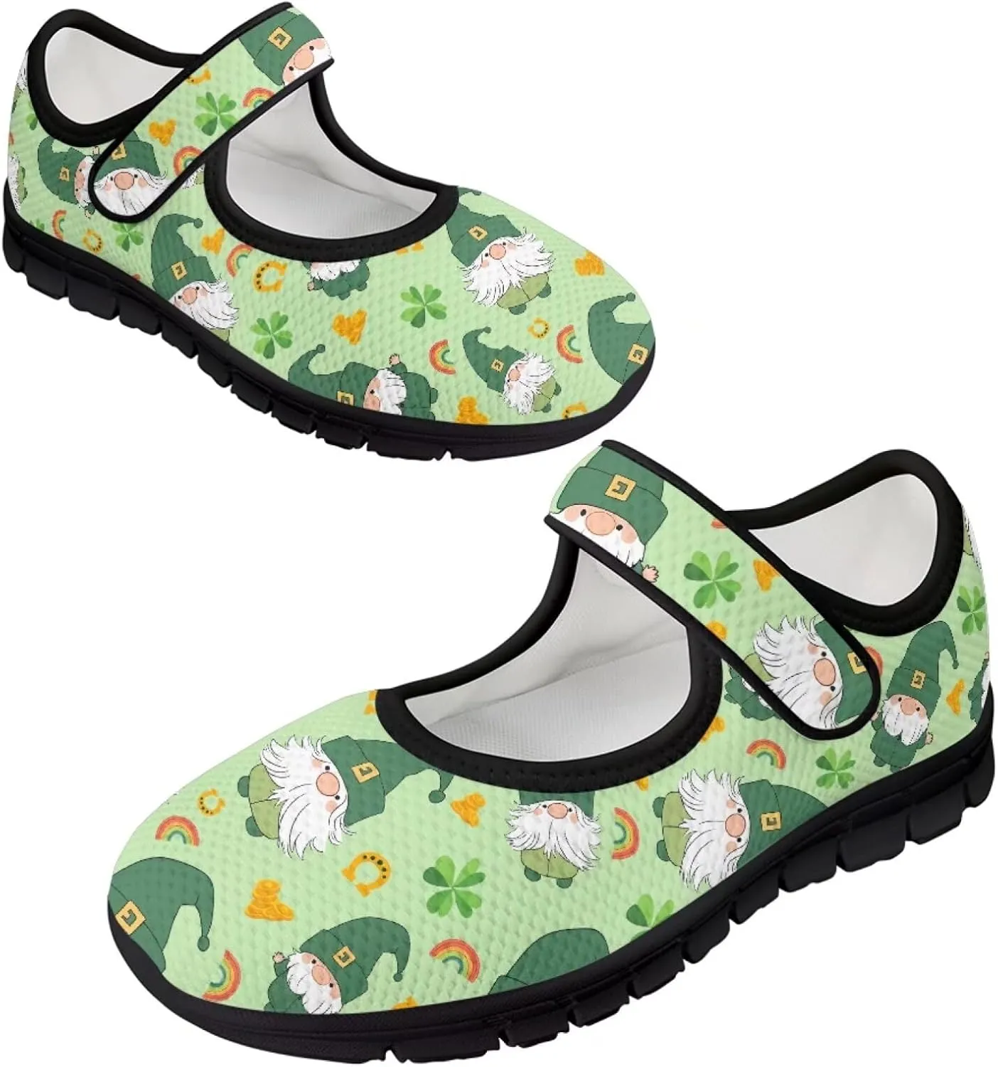 St Patricks Day Mary Jane Shoes for Womens Casual Breathable Casual Flats Non Slip Fashion Walking Sneakers