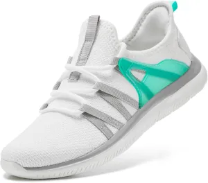 STQ Womens Slip on Sneakers Breathable Tennis Arch Support Comfortable Walking Shoes Plantar Fasciitis Orthopedic Workout Gym Cross Training Athletic Standing