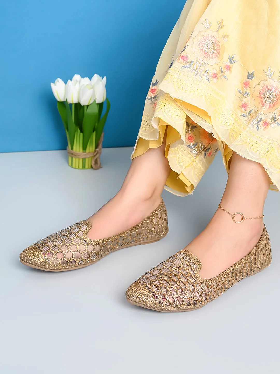 Stylish Slip-On Shimmering Bellies