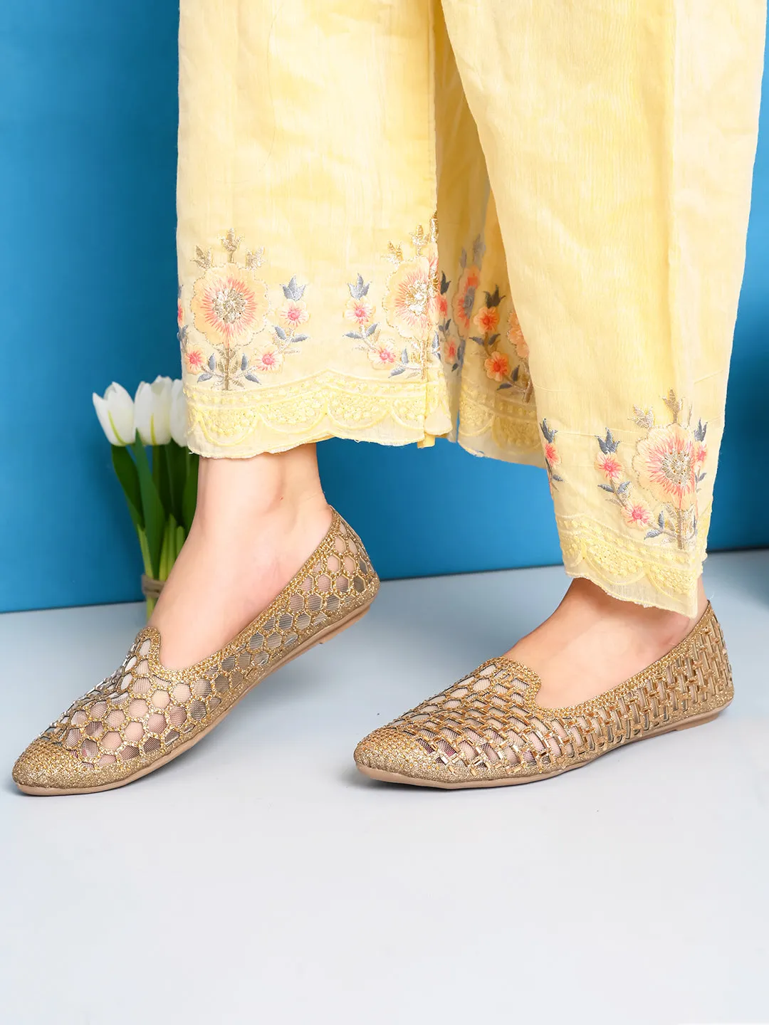 Stylish Slip-On Shimmering Bellies