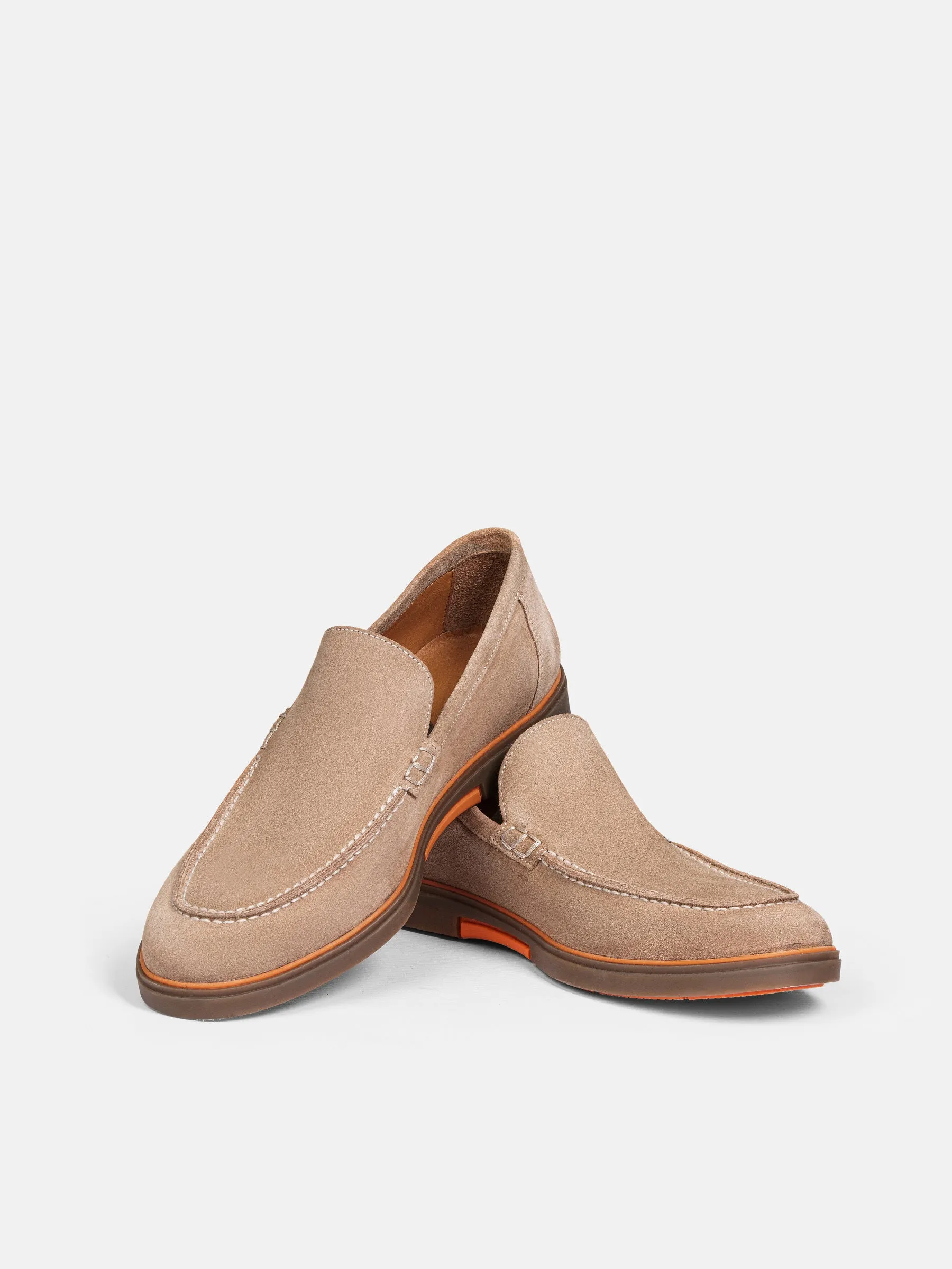 Suede Loafer Beige Shoes