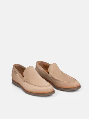 Suede Loafer Beige Shoes